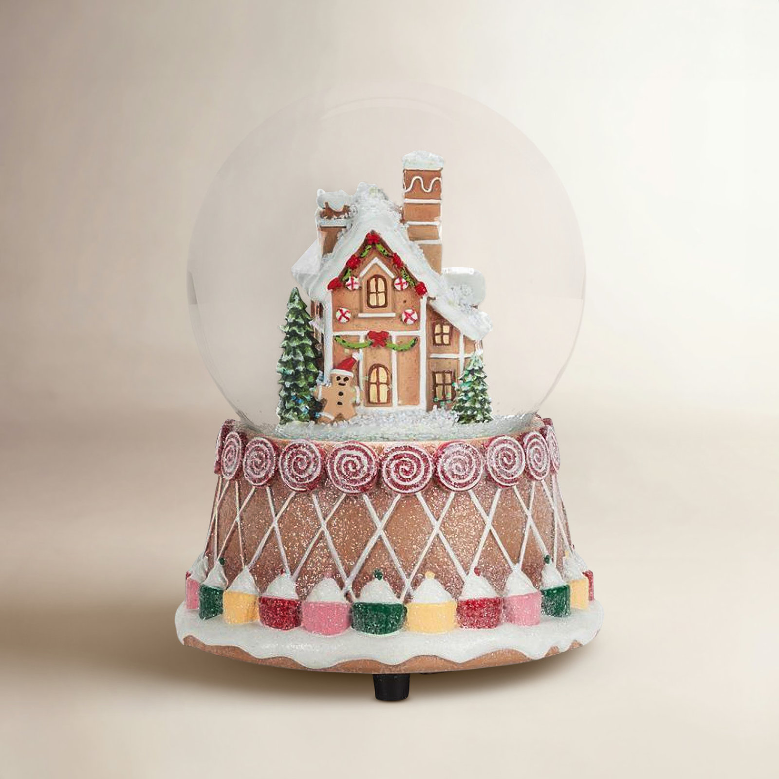 Musical Gingerbread House Snow Globe