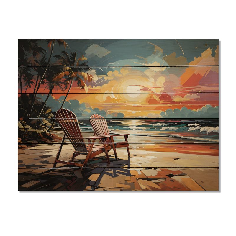 Candlewood Beach Photo Tropical Vibes XXXII sur impression sur bois, H 10 po x l 20 po x P 0,78 po