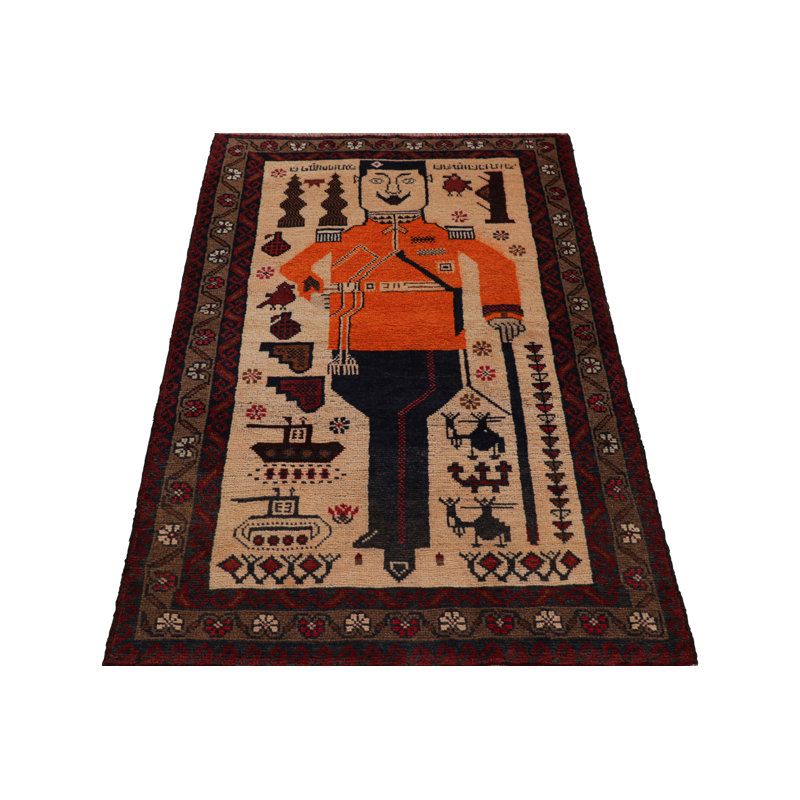 Hand Knotted Wool Geometric Area Rug