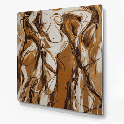 Abstract Figurative 16 Brown Metal Wall Art