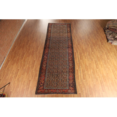Pre-1900 Antique Vegetable Dye Traditional Rug 5x16