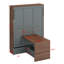 Lit escamotable mural en bois avec bureau pliable-561888904
