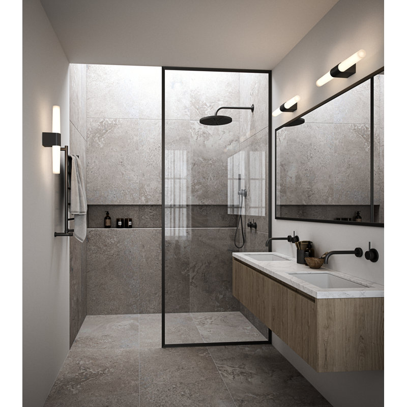 LED Vanity Light, Black, Black