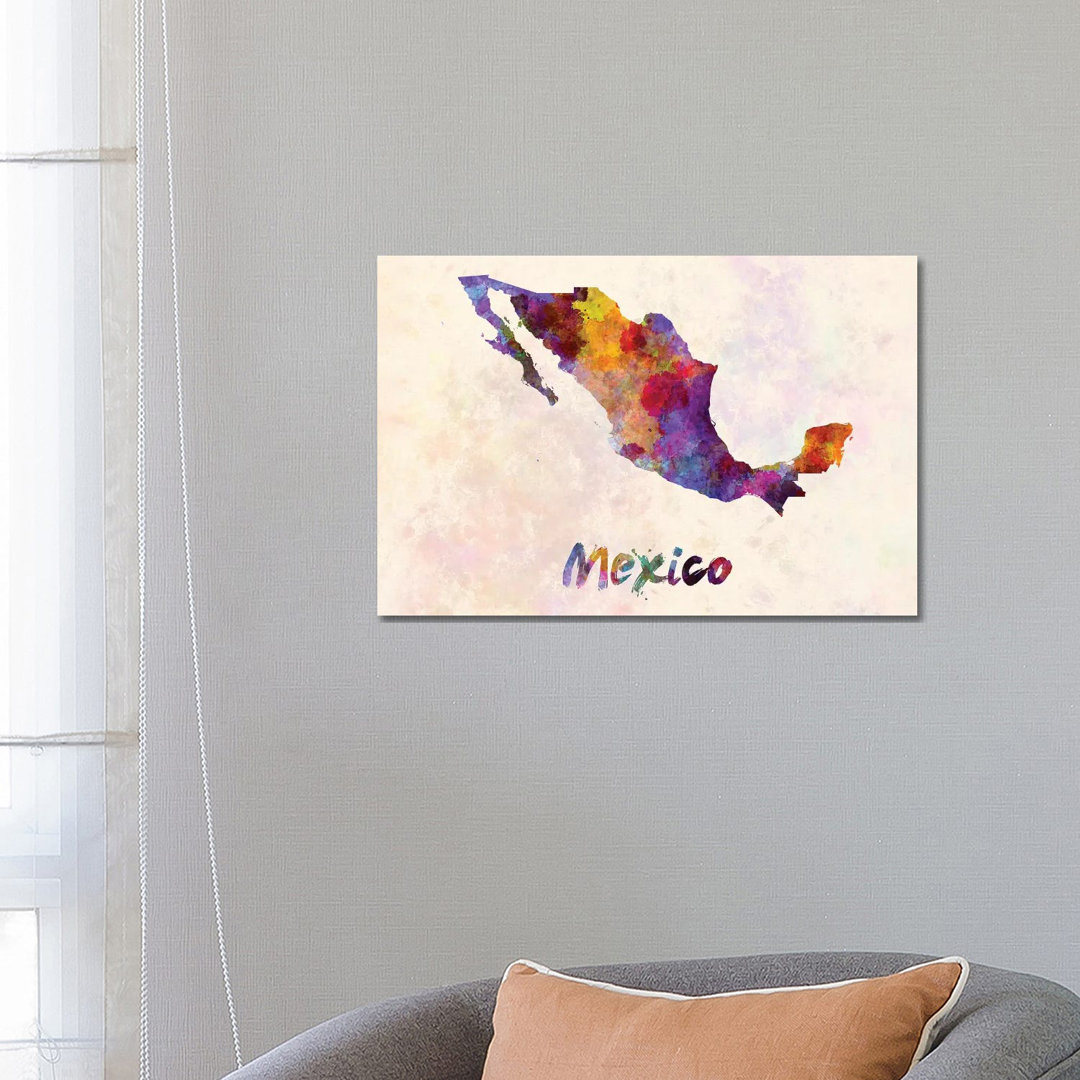 Mexico In Watercolour by Paul Rommer - Wrapped Canvas Gallery-Wrapped Canvas Giclée