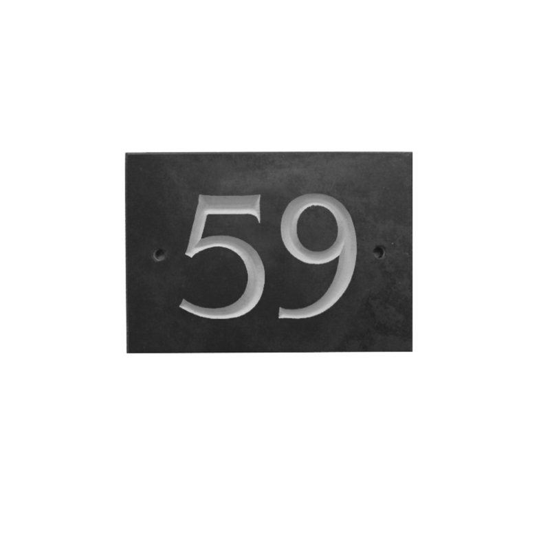 Odacia 10cm H Stone House Number, 59, Black