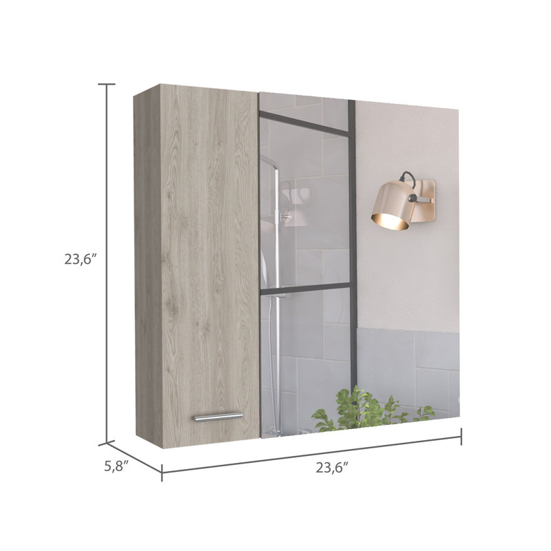 Armoire à pharmacie élégante avec miroir et rangement spacieux