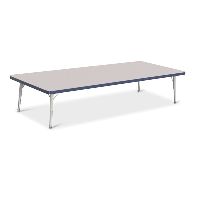 Gray and Navy Adjustable Height Wooden Activity Table