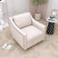 Chaises d'appoint pivotantes, lin en coton, chaise cloutée moderne pour la maison
