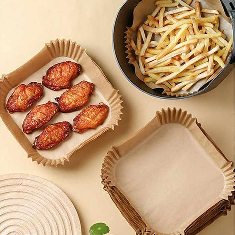 6.3”×1.77” Air Fryer Paper Liner Non-Stick 100 Pcs, 1.77" H x 6.3" W x 6.3" D