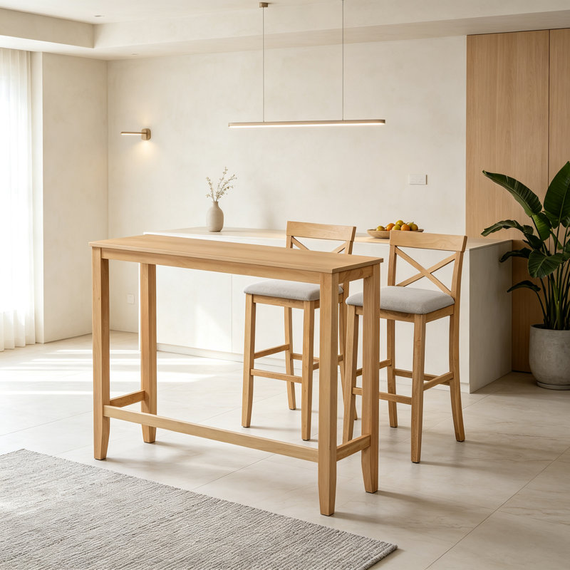 Dining Set, Yellow / Natural