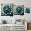 Bleu, blanc, fleurs de Dahlia I - art mural acrylique Dahlia-811226948