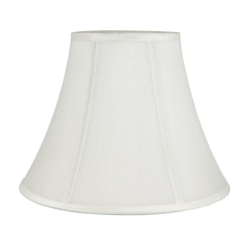 Abat-jour cloche en soie / shantung (araignée), Blanc