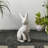 18"H MGO Sitting Rabbit Garden Statue