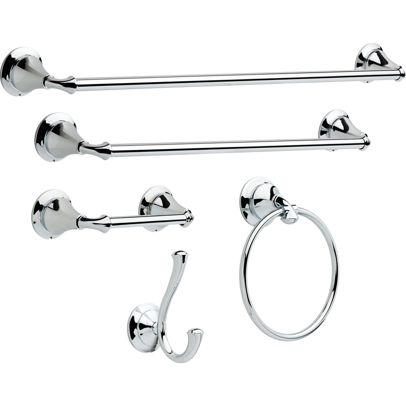 Linden™ Wall Mount Round Closed Towel Ring Bath Hardware Accessory, Chrome