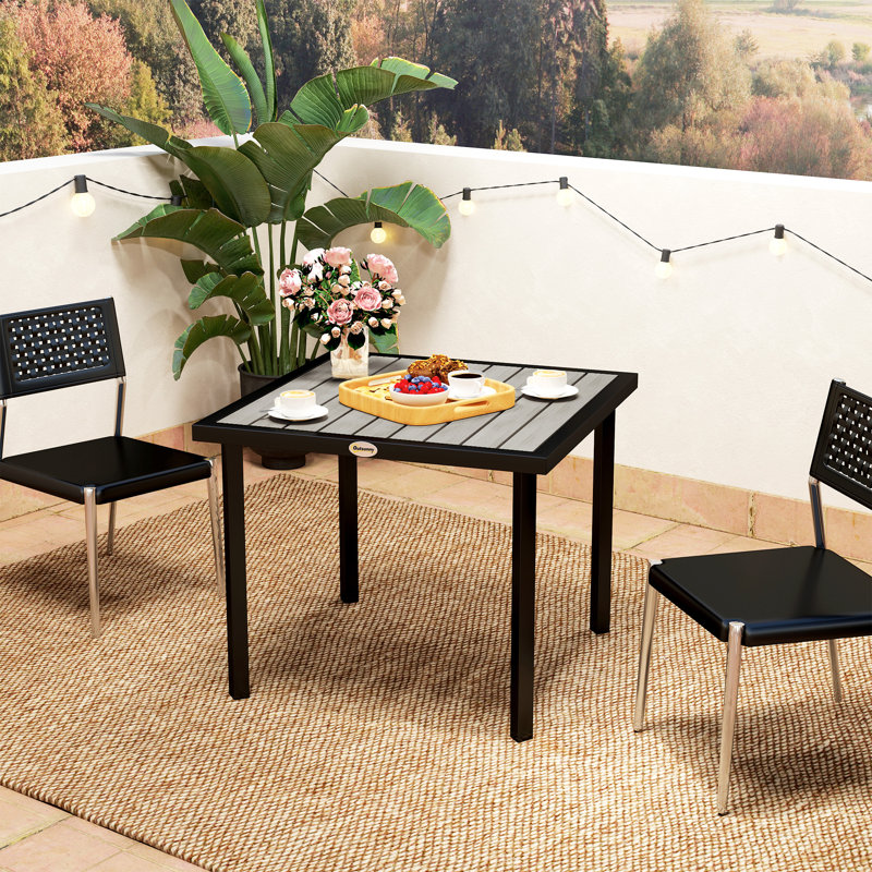 Square 4 - Person 86Cm L Outdoor Table, Grey