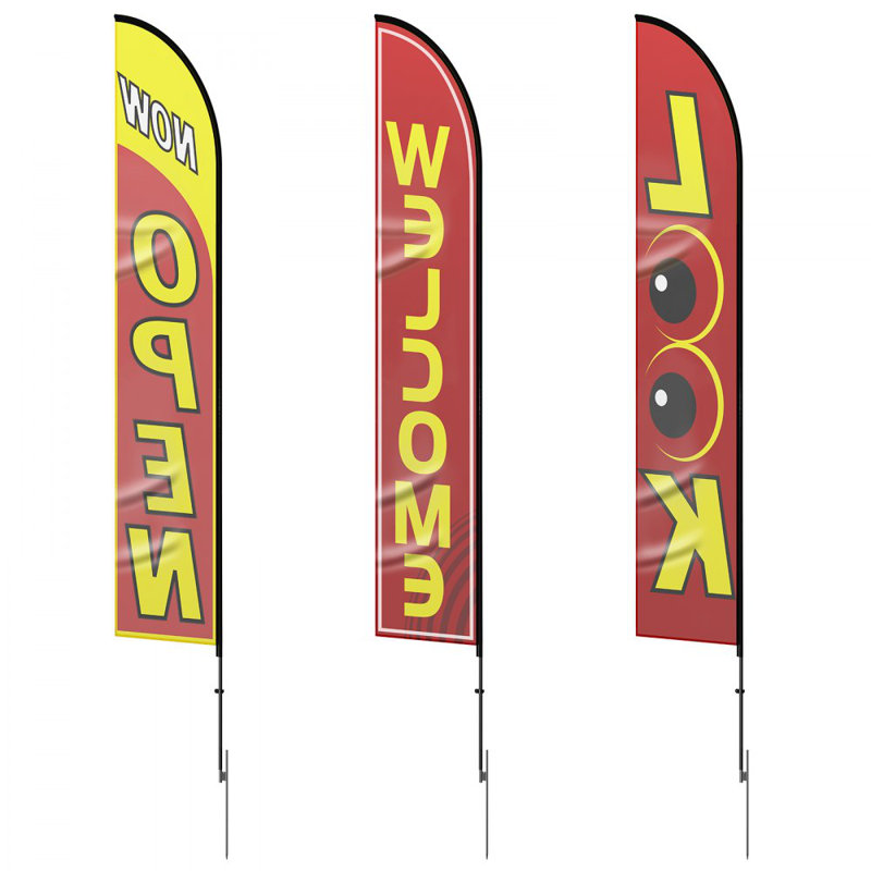 Drapeaux ouverts pour publicité commerciale