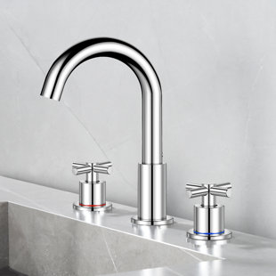 Robinet de salle de bain 3 trous HGN 8 pouces, robinet d'évier 2 poignées avec bonde escamotable