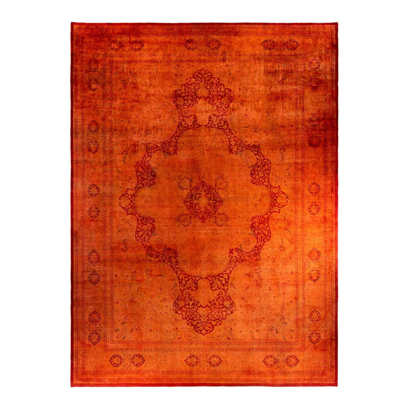 Tapis unique en laine 12 pi 4 po x 16 pi 10 po Gruber