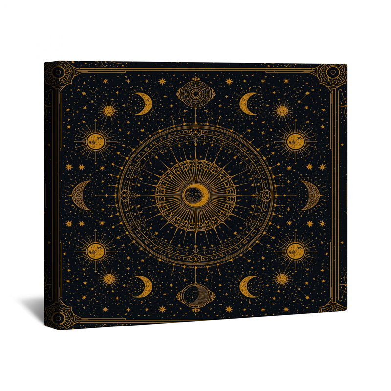 Toile de galerie Celestial Sun Moon, 16 x 16 pouces