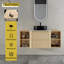 Ensemble de meuble-lavabo mural 48 po avec 2 tablettes de rangement