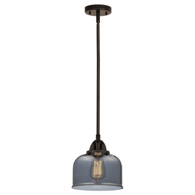 Nouveau 2 - Amberlynn - Mini-luminaire suspendu avec tige 1 lumière - Ampoule DEL - Abat-jour