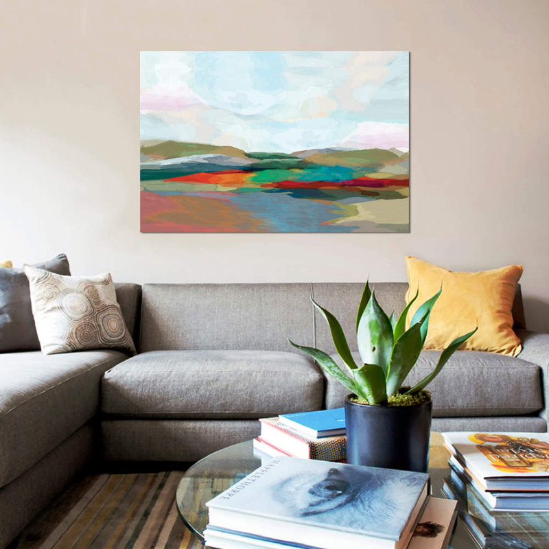 « strates iv », impression sur toile, H 8 po x l 12 po x P 0,75 po, Pas de tapis, Toile tendue