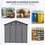 Remise de rangement extérieure en plastique 8 x 10 pi avec portes verrouillables, fenêtre et plancher