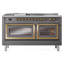 ILVE Nostalgie II Noblesse 60 po à 2 brûleurs, plaque chauffante, plaque de cuisson française-939345243-939345266