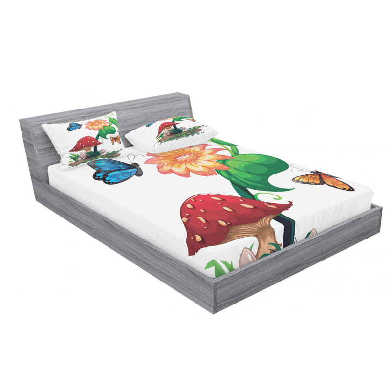 Microfiber Sheet Set, Queen Sheet Set with Fitted Sheet
