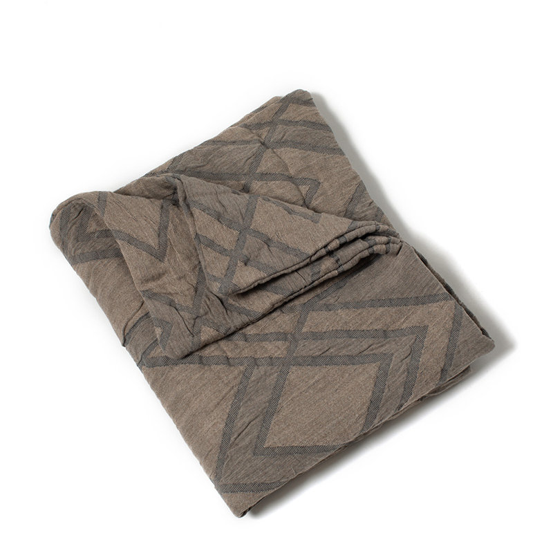 Housse de couette en coton standard gris Sienn, Housse de couette pour lit simple