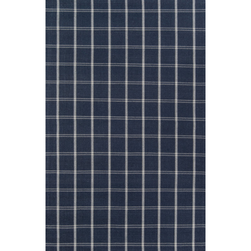 Marlborough Wool Plaid Area Rug in Navy, Rectangle 3'6" x 5'6"