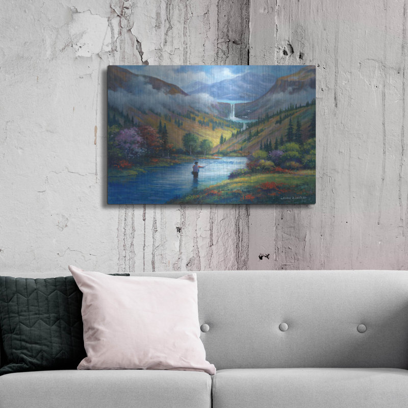 «Vista View Of A Fly Fisherman» par John Zaccheo, H 24 po x l 36 po