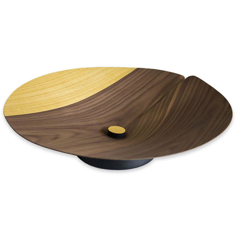 LIGNIS® Nelumbo Wood Sweet Bowl, Yellow/Brown