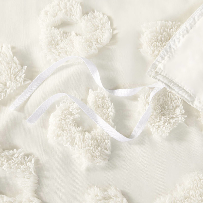 Housse de couette chenille en taille double / grand - animal texturé, 2 taies d'oreiller, tissu de lit doux, microfibre