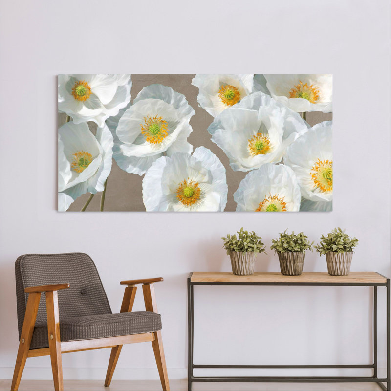 Poppy Arrangement by Leonardo Sanna - Wrapped Canvas Print, 35cm H x 70cm W x 4cm D