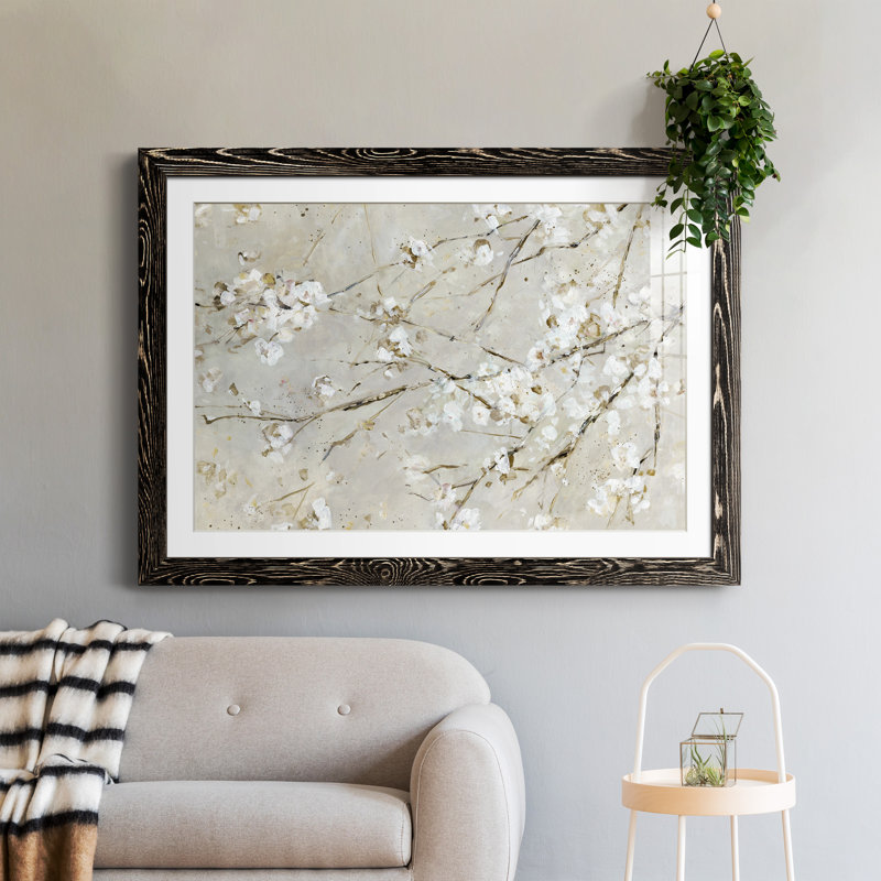 Blossom Confetti - peinture encadrée, Cadre noir, H 31 po x l 44 po x P 1 po