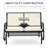 2-Person Outdoor Glider Bench, Patio Double Swing Rocking Chair Loveseat W/Powder Coated Steel Frame For Backyard Garden Porch, Beige-1639716477