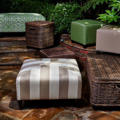 Repose-pieds d'extérieur avec coussin Sunbrella Regency