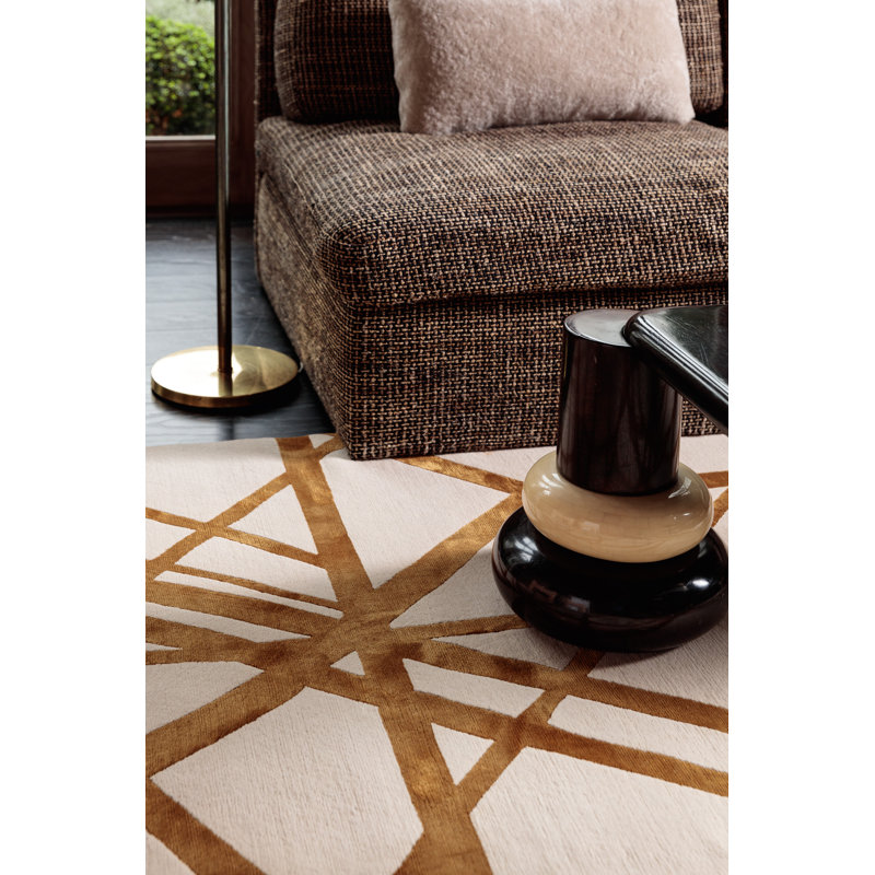 Kelly Wearstler Channels Copper Area Rug, Rectangle 10' x 14'