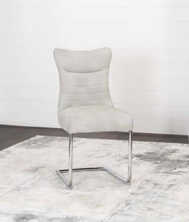 Chaise de salle à manger rembourrée Rosetta, Huître