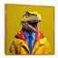 Jaune et bleu, premier dinosaure à la mode - art de mur de dinosaure-2102205566-2102205565