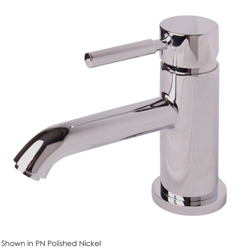 Cigno Single Hole Bathroom Faucet with Drain Assembly, Polished Nickel