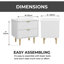 Kham Classic 2-Drawer Wood Nightstand, Bronze Trim, 53x50x40cm-838338048