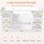 Meuble-lavabo de salle de bain de 60 pouces avec 2 portes doubles à fermeture douce, 1 grand tiroir, 6 petits tiroirs et 2 petits compartiments de rangement à charnières.-1029169786-1029169789