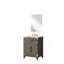 Meuble-lavabo simple en chêne brun 24 po X P 18 po D, comptoir en acrylique, 18 po Ensemble miroir et robinet-83985509