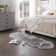 Gray Novelty Faux Sheepskin Fur Shag Area Rug