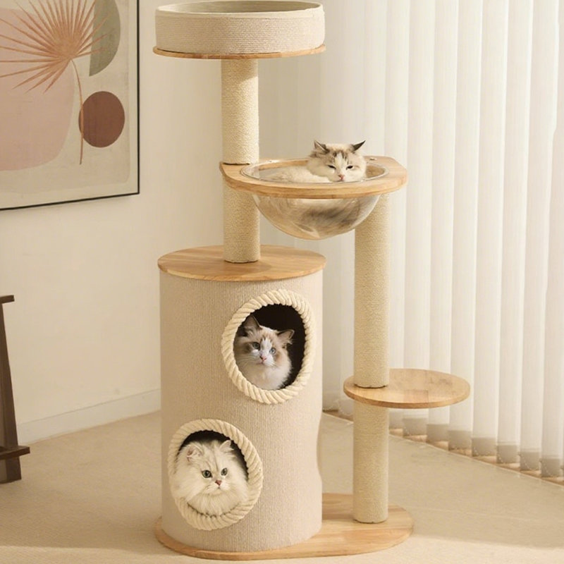 4 Tiers Cat Tree with Condons,Perch,Scratching Posts
