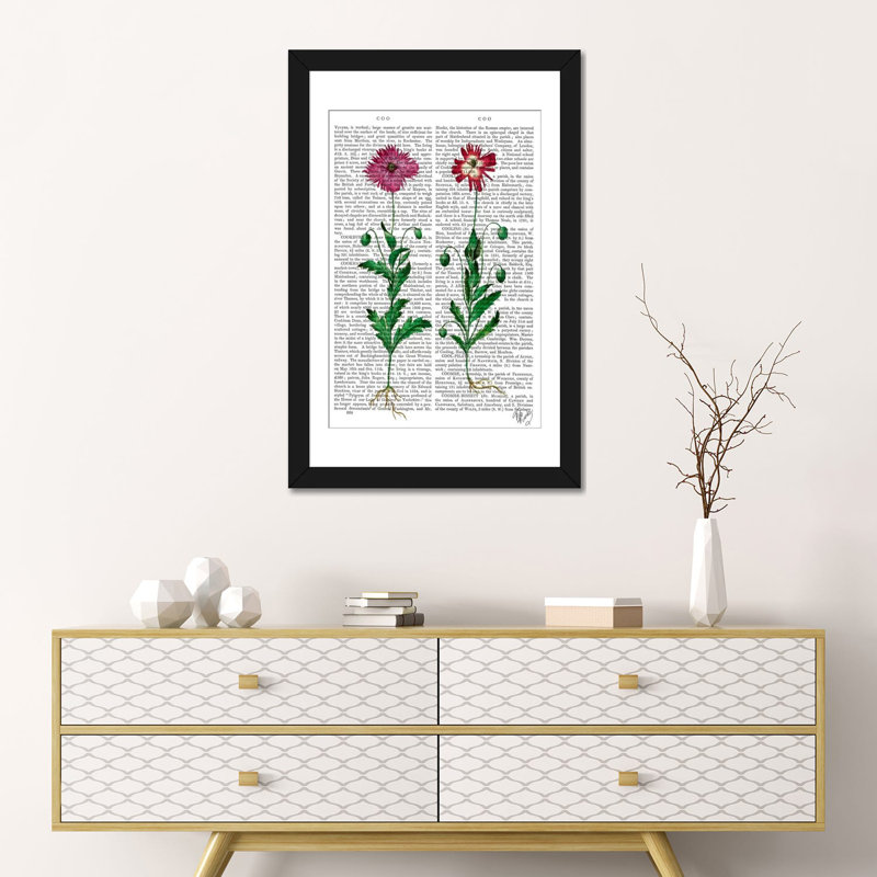 «Italian Carnation III», impression sur toile, H 24 po x l 16 po x P 1 po, Papier beaux-arts encadré noir, Blanc