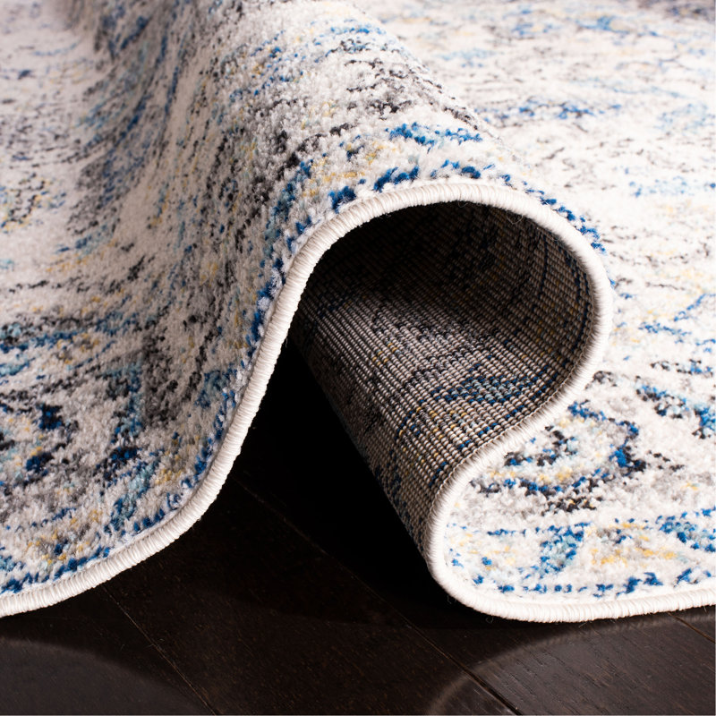 Christa Oriental Gray/Ivory Area Rug, Rectangle 9' x 12'