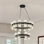 Lustre en cristal 30 lumières 2 anneaux